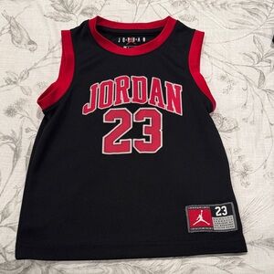 Jordan Kids Black and Red Jersey Tank
